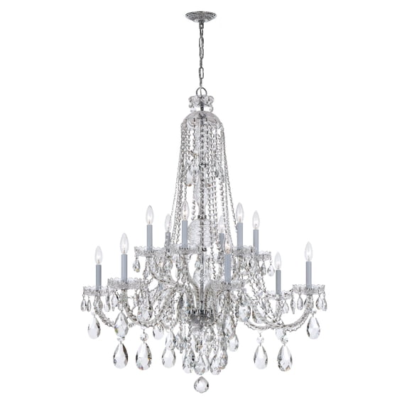 Crystorama Lighting - 12 Light Chandelier - Chandelier - Crystal - Six Light