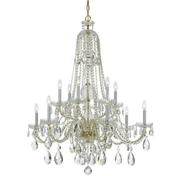 Crystorama Lighting - 12 Light Chandelier - Chandelier - Crystal - Six Light