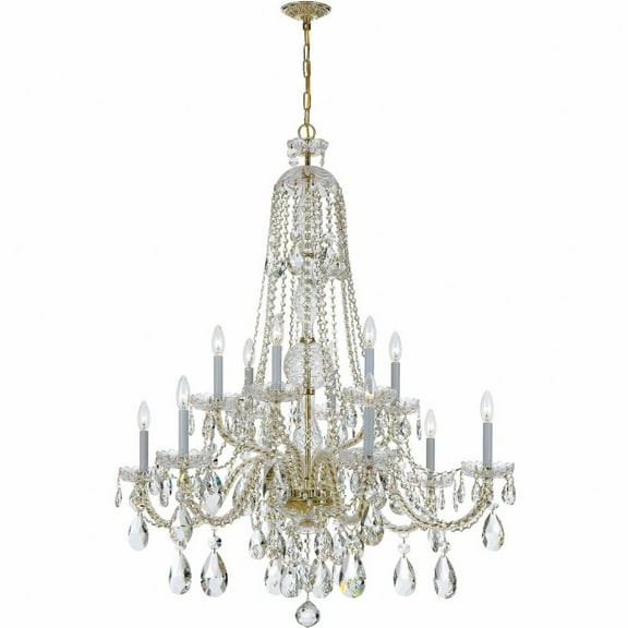 Crystorama Lighting - 12 Light Chandelier - Crystal - Six Light Chandelier in