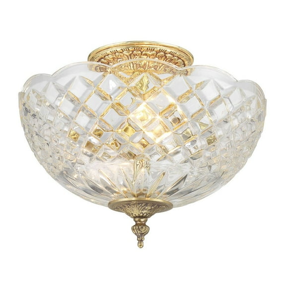 Crystorama Lighting - 2 Light Flush Mount In Traditional Style-8 Inches Tall and