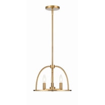 ABB-3003-VG Crystorama Lighting Abbott - 3 Light Chandelier-Vibrant Gold Finish