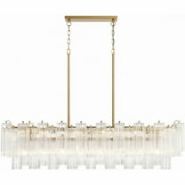 ADD-317-AG-CL Crystorama Lighting Addis - 14 Light Chandelier-14.25 Inches Tall and 51.75 Inches Wide-Aged Brass Finish-Clear Glass Color