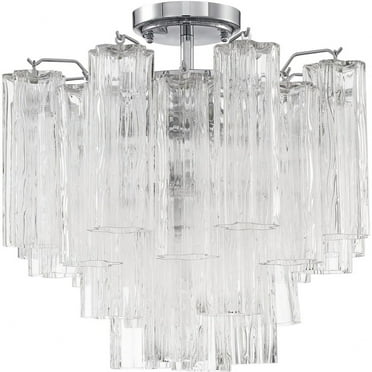 Crystorama Lighting - Addis - 4 Light Flush Mount In Geometric Style-13.75