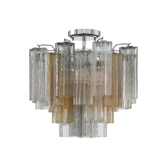 Crystorama Lighting - Addis - 4 Light Flush Mount In Geometric Style-13.75