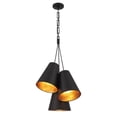 thumbnail image 1 of 8684-MK-GA-Crystorama Lighting-Alston - 3 Light Pendant-34 Inches Tall and 20 Inches Wide-Matte Black/Antique Gold Finish, 1 of 8