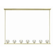 ARA-10267-SB-Crystorama Lighting-Aragon - 28W 7 LED Chandelier In Modern Style-6.75 Inches Tall and 56 Inches Wide