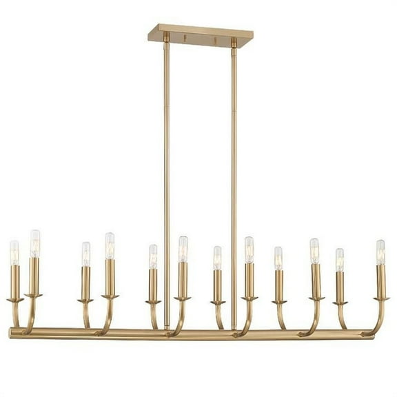 12 Light Chandelier-Aged Brass Finish Crystorama Lighting Bai-A2112-Ag