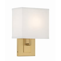 BRE-A3632-VG Crystorama Lighting Brent - 1 Light Wall Sconce-10 Inches Tall and 7 Inches Wide-Vibrant Gold Finish