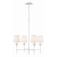 thumbnail image 1 of 534-MT Crystorama Lighting Broche - 4 Light Chandelier In Traditional Style-28 Inches Tall and 28 Inches Wide-Matte White Finish    -Traditional, 1 of 11