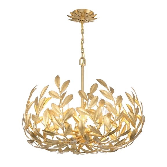 Crystorama Lighting - Broche - 5 Light Chandelier-18.5 Inches Tall and 23 Inches