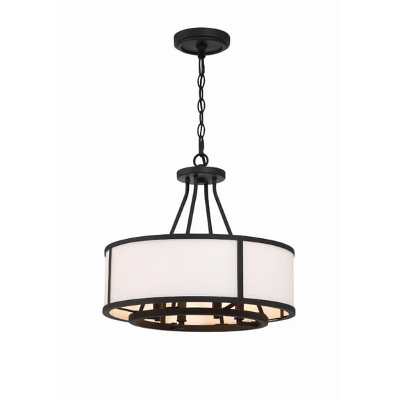 BRY-8004-BF Crystorama Lighting Bryant - 4 Light Chandelier In Modern Style-16.75 Inches Tall and 18 Inches Wide -Traditional Installation
