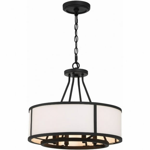 BRY-8004-BF Crystorama Lighting Bryant - 4 Light Chandelier In Modern Style-16.75 Inches Tall and 18 Inches Wide     -Traditional Installation