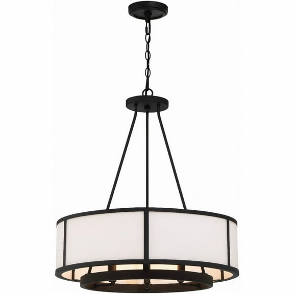 BRY-8006-BF Crystorama Lighting Bryant - 6 Light Chandelier In Modern Style-27.75 Inches Tall and 24 Inches Wide     -Traditional Installation