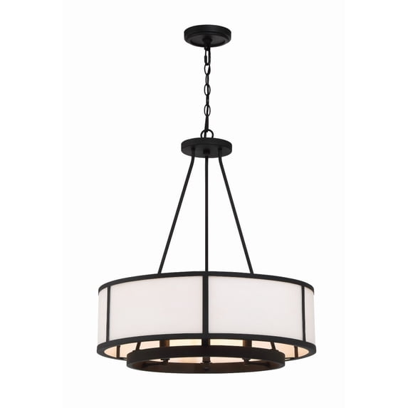 BRY-8006-BF Crystorama Lighting Bryant - 6 Light Chandelier In Modern Style-27.75 Inches Tall and 24 Inches Wide -Traditional Installation