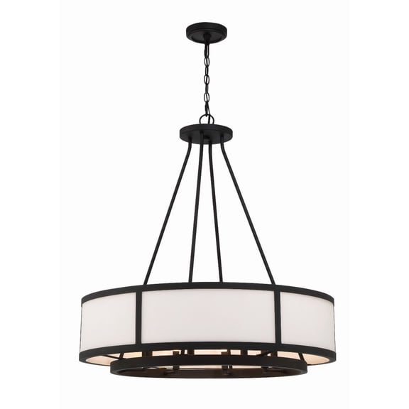 BRY-8008-BF Crystorama Lighting Bryant - 8 Light Chandelier In Modern Style-34 Inches Tall and 32 Inches Wide -Traditional Installation