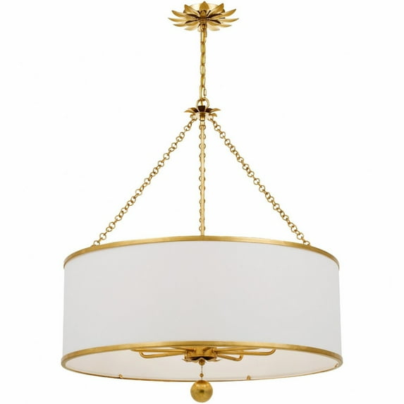Eight Light Chandelier In Classic Style 29 Inches Wide By 33.5 Inches High-Antique Gold Finish -Traditional Installation Crystorama Lighting