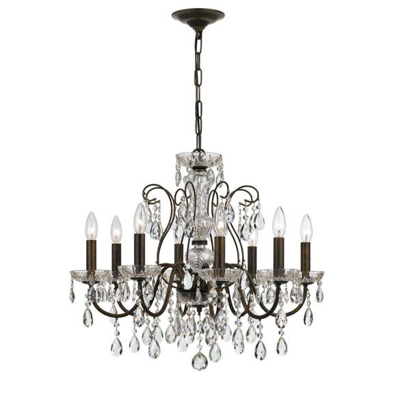 Butler 8 Light Spectra Crystal English Bronze Chandelier