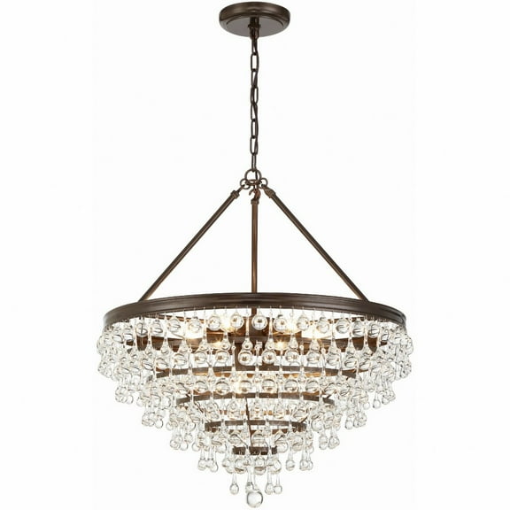 137-VZ Crystorama Lighting Calypso - Eight Light Chandelier in Classic Style - 25 Inches Wide by 27 Inches High-Vibrant Bronze Finish    -Traditional
