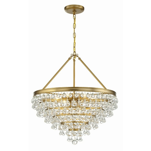 137-VG Crystorama Lighting Calypso - Eight Light Chandelier in Classic Style - 25 Inches Wide by 27 Inches High-Vibrant Gold Finish -Traditional