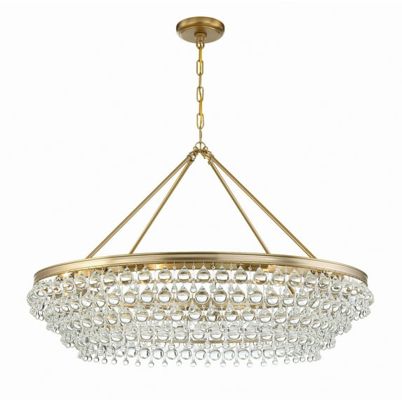 Eight Light Chandelier In Traditional And Contemporary Style 40 Inches Wide By 25.75 Inches High-Vibrant Gold Finish Crystorama Lighting 278-Vg