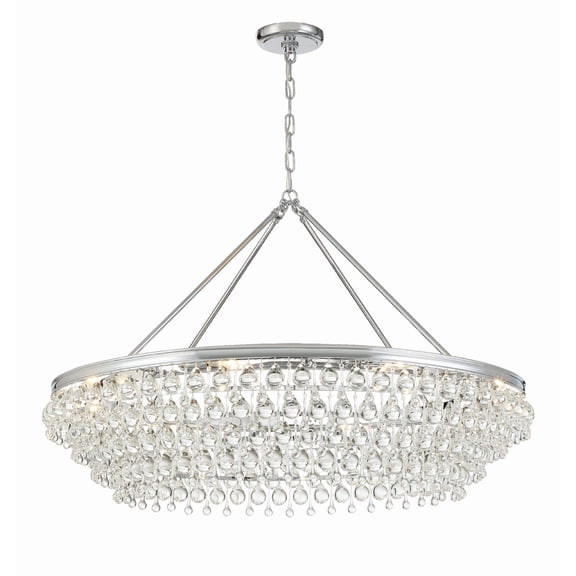 Eight Light Chandelier In Traditional And Contemporary Style 40 Inches Wide By 25.75 Inches High-Polished Chrome Finish Crystorama Lighting 278-Ch