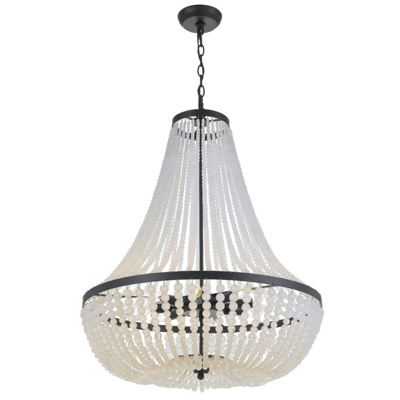 Eight Light Chandelier In Classic Style 24.75 Inches Wide By 31.25 Inches High-Matte Black Finish -Traditional Installation Crystorama Lighting