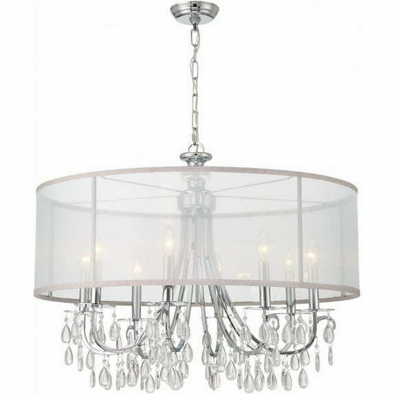 Eight Light Chandelier In Minimalist Style 32 Inches Wide By 26 Inches High-Polished Chrome Finish -Traditional Installation Crystorama Lighting