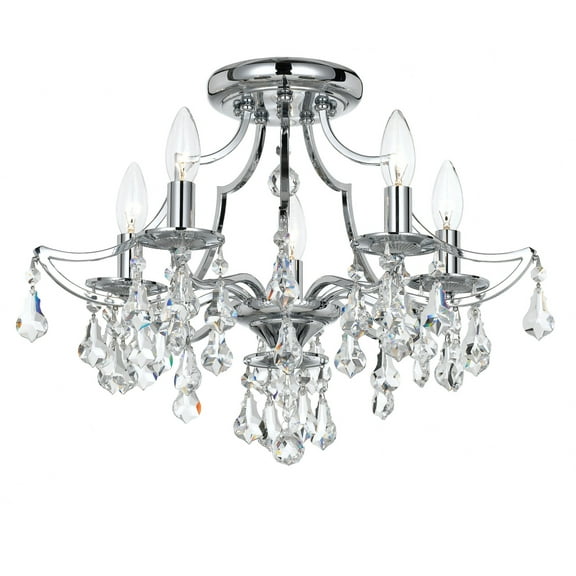 Cedar 5 Light Swarovski Polished Chrome Ceiling Mount