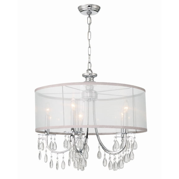 Five Light Chandelier In Minimalist Style 24 Inches Wide By 23 Inches High-Polished Chrome Finish -Traditional Installation Crystorama Lighting