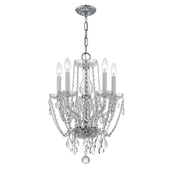Crystorama Lighting - Five Light Mini Chandelier - Mini Chandelier - Crystal -