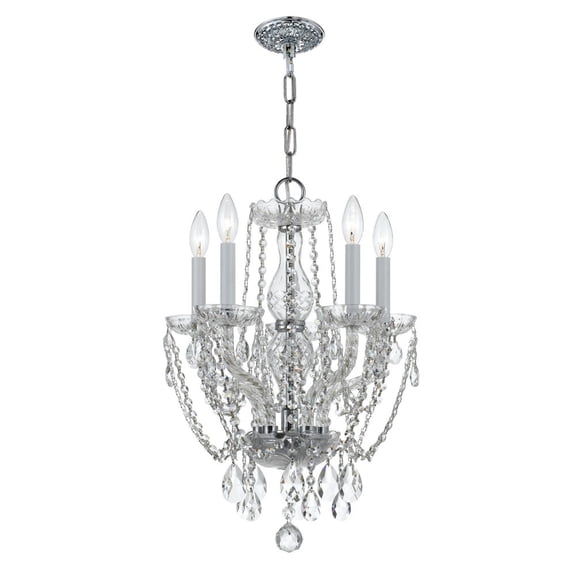 Crystorama Lighting - Five Light Mini Chandelier - Mini Chandelier - Crystal -