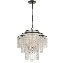 ARI-304-DB-CL-MWP Crystorama Lighting Arielle - Three Light Chandelier in Traditional and Contemporary Style - 18 Inches Wide by 20.5 Inches High-Hand