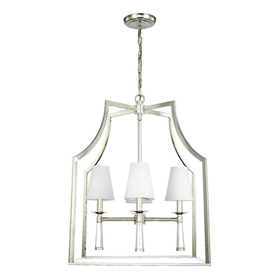 Four Light Chandelier In Minimalist Style 22 Inches Wide By 30 Inches High-Polished Nickel Finish -Traditional Installation Crystorama Lighting