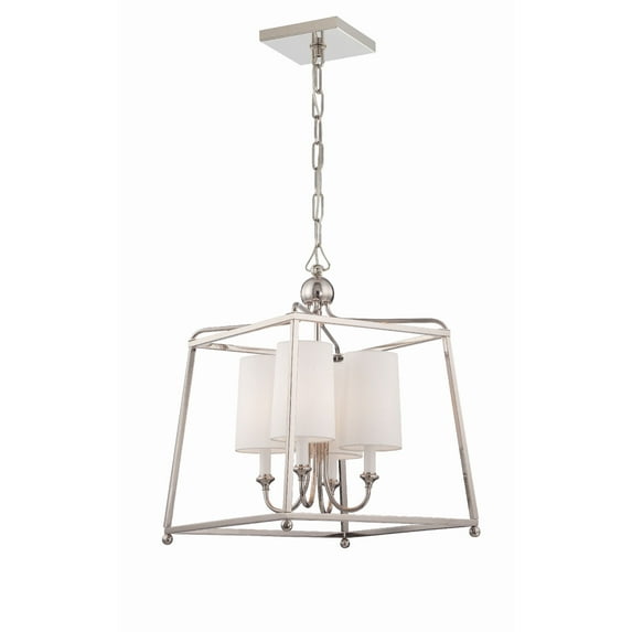 2245-PN Crystorama Lighting Sylvan - 4 Light Chandelier-21 Inches Tall and 16 Inches Wide-Polished Nickel Finish -Traditional Installation