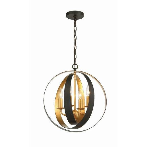 Crystorama Lighting - Four Light Mini Chandelier - Mini Chandelier - Luna - Four