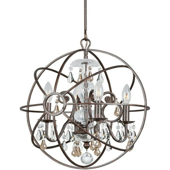 Crystorama Lighting - Four Light Mini Chandelier - Solaris - Four Light Mini