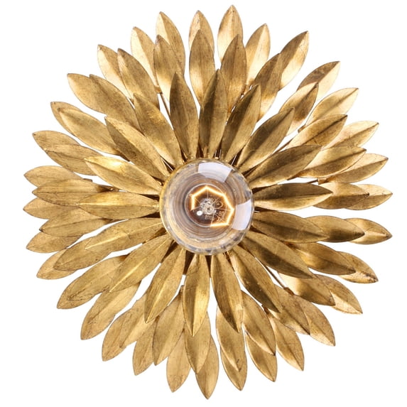 500W-GA Crystorama Lighting Broche - 1 Light Wall Sconce-11 Inch Tall and 11 Inch Wide-Antique Gold Finish