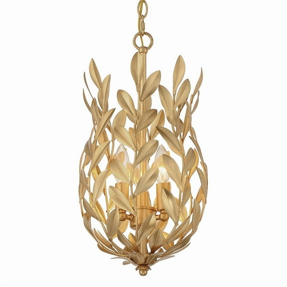 Crystorama Lighting Group 563 Broche 3 Light 10" Wide Taper Candle Mini Pendant / Converts