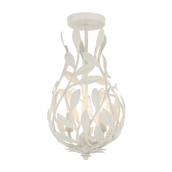 Crystorama Lighting Group 565-MT_CEILING Broche 3 Light 9" Wide Semi-Flush Ceiling Fixture