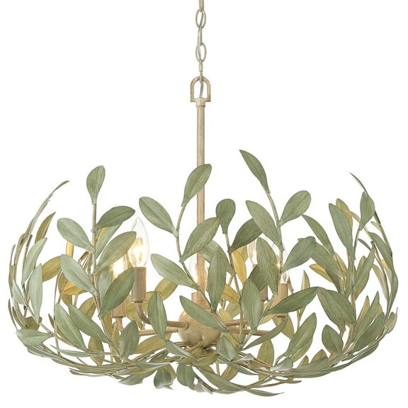 Crystorama Lighting Group 566 Broche 5 Light 23" Wide Taper Candle Style Chandelier -