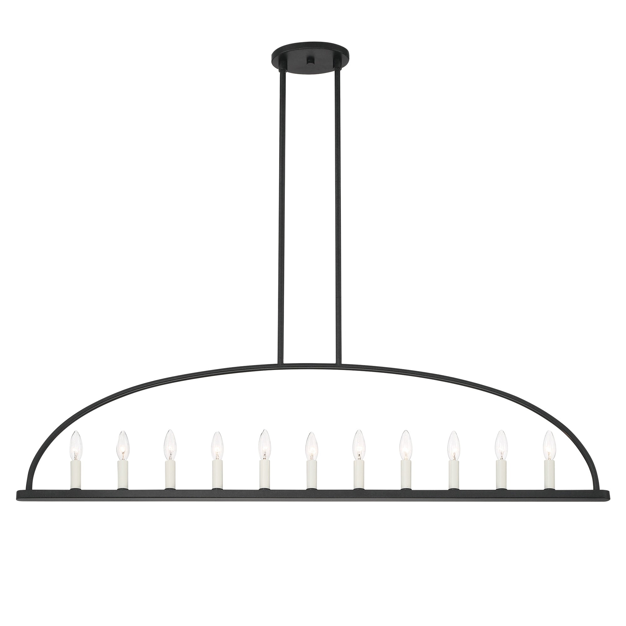 Abbott Black 11-Light Steel Candle Chandelier
