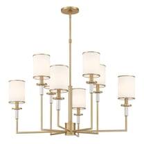 HAT-478-VG Crystorama Lighting Hatfield - 8 Light Chandelier-26 Inch Tall and 33.25 Inch Wide-Vibrant Gold Finish