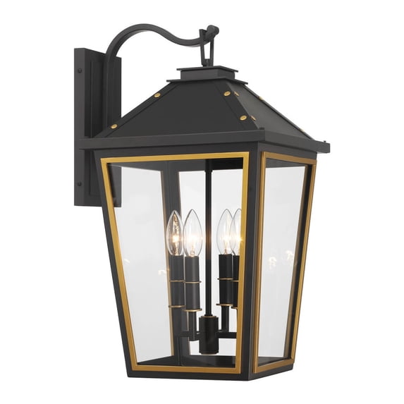 HAW-603-MK-TG Crystorama Lighting Hawkins - 4 Light Outdoor Wall Mount-22.5 Inch Tall and 12 Inch Wide