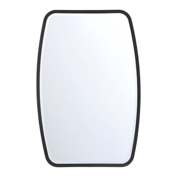 LIN-M400-MK Crystorama Lighting Lindee - Mirror-36 Inch Tall and 24 Inch Wide-Matte Black Finish