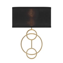 LRL-992-VG-BK Crystorama Lighting Laurel - 2 Light Wall Sconce-14.25 Inch Tall and 10 Inch Wide-Vibrant Gold Finish