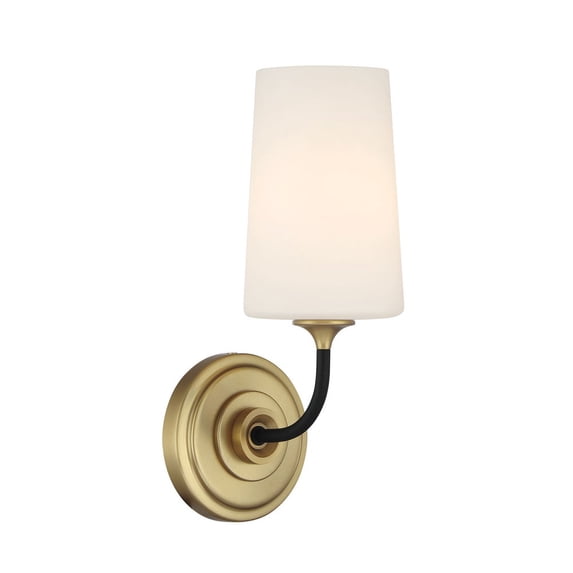 NIL-70011-BF-MG Crystorama Lighting Niles - 1 Light Wall Sconce-12 Inch Tall and 4.75 Inch Wide