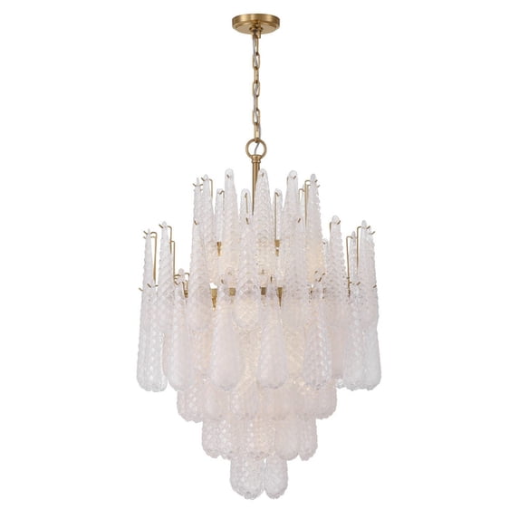 OLL-6006-AG-CL Crystorama Lighting Ollie - 16 Light Chandelier-36.75 Inch Tall and 26.25 Inch Wide-Aged Brass Finish-Clear Glass Color