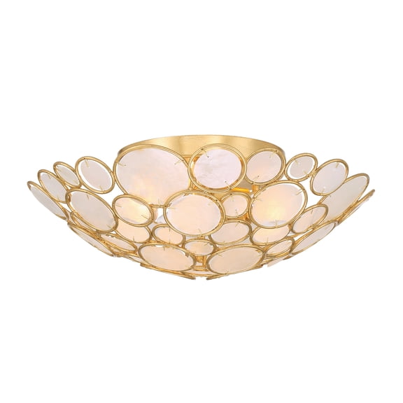 Crystorama Lighting Group PAL-524-GA Palla 3 Light 16" Wide Flush Mount Bowl Ceiling