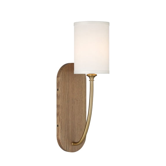 PRE-461-VG-WD Crystorama Lighting Preston - 1 Light Wall Sconce-17 Inch Tall and 4.75 Inch Wide