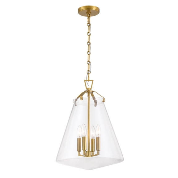 VSS-7015-LG Crystorama Lighting Voss - 4 Light Pendant-20 Inch Tall and 15.25 Inch Wide-Luxe Gold Finish